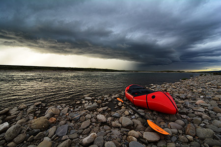 Alpacka packraft on the Anaktuvuk River